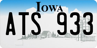 IA license plate ATS933