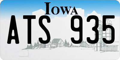 IA license plate ATS935