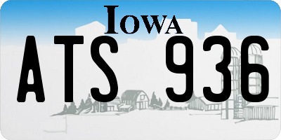 IA license plate ATS936
