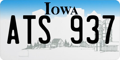 IA license plate ATS937