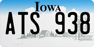 IA license plate ATS938