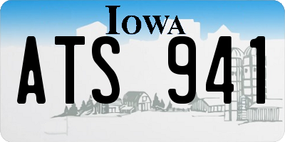 IA license plate ATS941