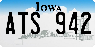 IA license plate ATS942