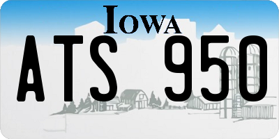 IA license plate ATS950