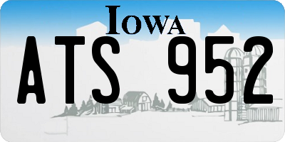 IA license plate ATS952