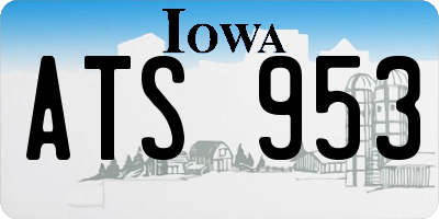 IA license plate ATS953