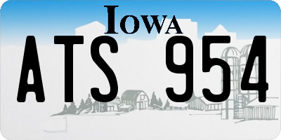 IA license plate ATS954