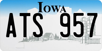 IA license plate ATS957