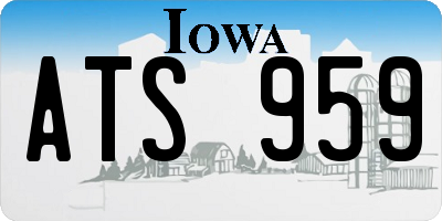IA license plate ATS959