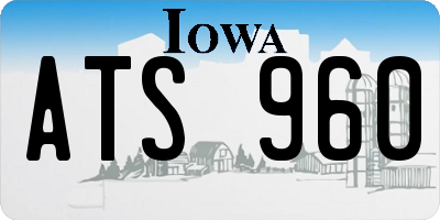 IA license plate ATS960