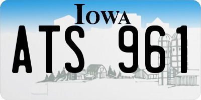 IA license plate ATS961