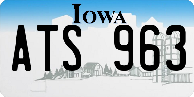 IA license plate ATS963