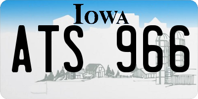 IA license plate ATS966