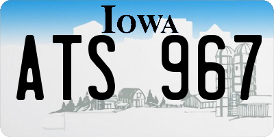 IA license plate ATS967