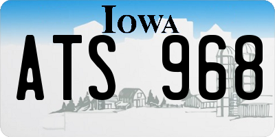 IA license plate ATS968