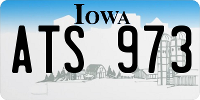 IA license plate ATS973