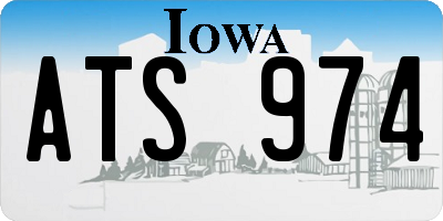 IA license plate ATS974