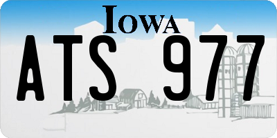 IA license plate ATS977