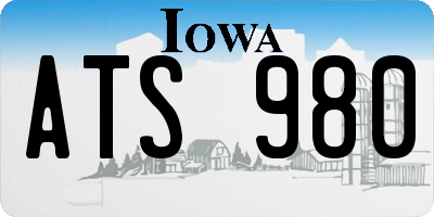 IA license plate ATS980
