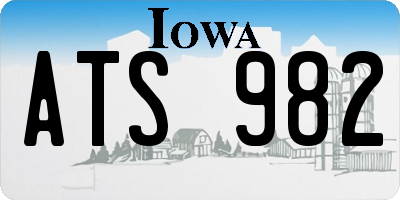 IA license plate ATS982