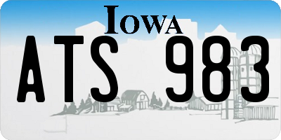 IA license plate ATS983