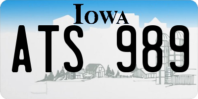 IA license plate ATS989