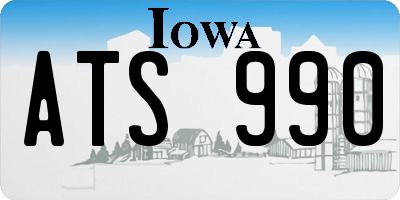 IA license plate ATS990