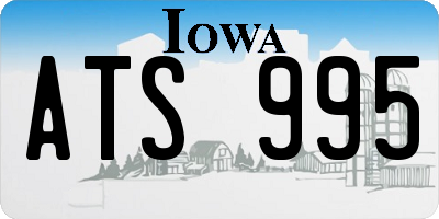 IA license plate ATS995