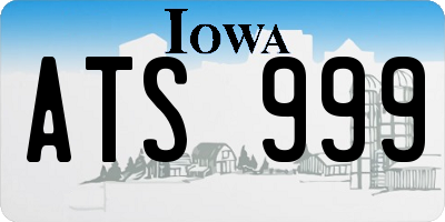 IA license plate ATS999