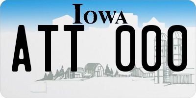 IA license plate ATT000