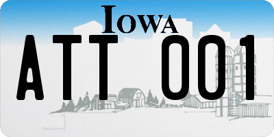 IA license plate ATT001