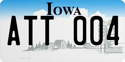 IA license plate ATT004
