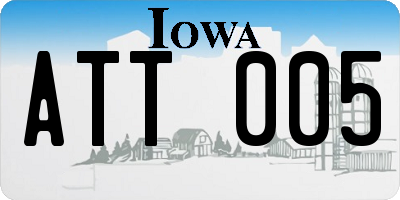 IA license plate ATT005