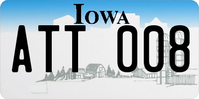 IA license plate ATT008