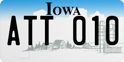 IA license plate ATT010