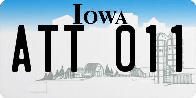 IA license plate ATT011