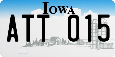 IA license plate ATT015