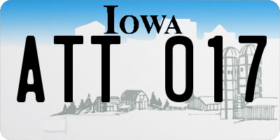 IA license plate ATT017