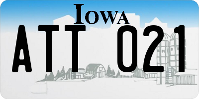IA license plate ATT021