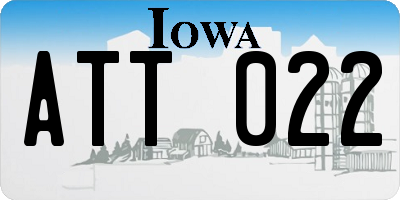 IA license plate ATT022