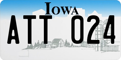 IA license plate ATT024
