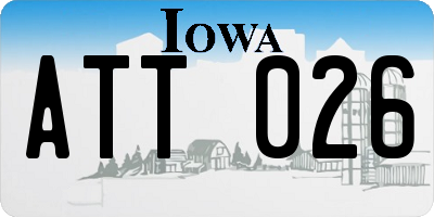 IA license plate ATT026