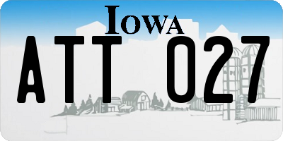IA license plate ATT027