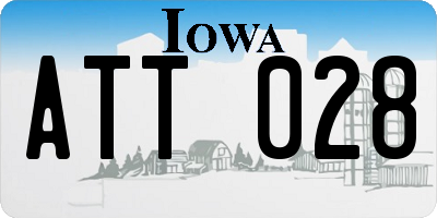 IA license plate ATT028