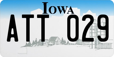 IA license plate ATT029