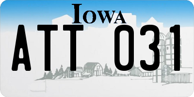 IA license plate ATT031