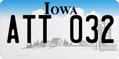 IA license plate ATT032