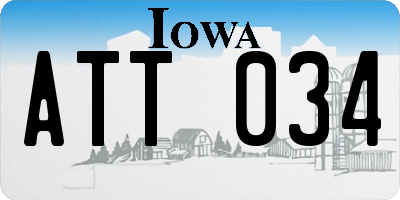 IA license plate ATT034