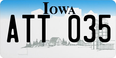 IA license plate ATT035