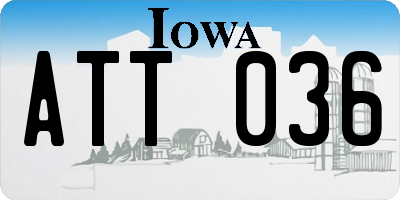 IA license plate ATT036